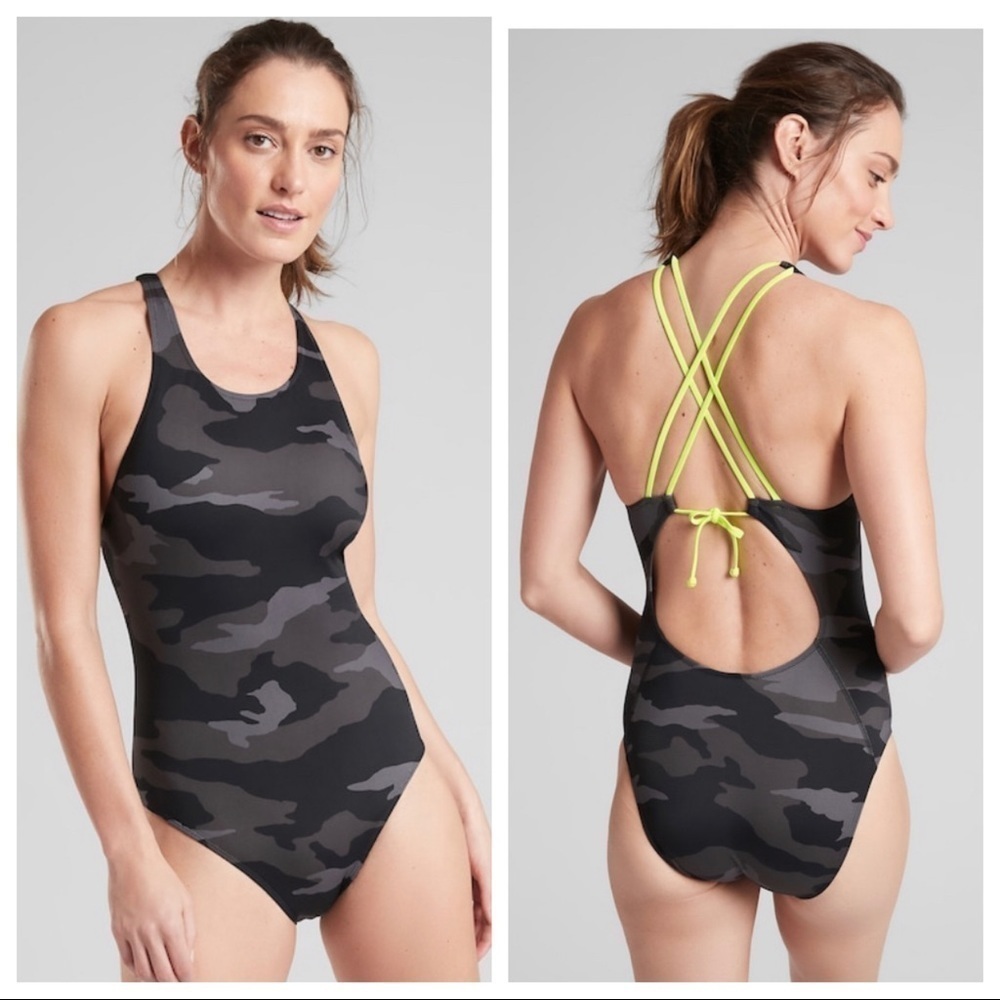 Athleta Freestyle Camo One Piece Swimsuit